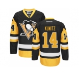 Men's Reebok Pittsburgh Penguins #14 Chris Kunitz Premier Black Gold Third NHL Jersey