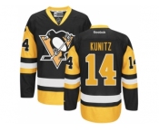 Men's Reebok Pittsburgh Penguins #14 Chris Kunitz Premier Black Gold Third NHL Jersey