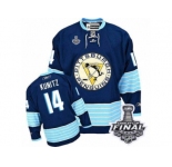 Men's Reebok Pittsburgh Penguins #14 Chris Kunitz Premier Navy Blue Third Vintage 2017 Stanley Cup Final NHL Jersey