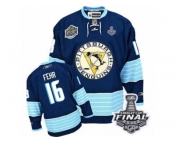 Men's Reebok Pittsburgh Penguins #16 Eric Fehr Premier Navy Blue Third Vintage 2017 Stanley Cup Final NHL Jersey