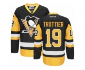 Men's Reebok Pittsburgh Penguins #19 Bryan Trottier Authentic Black Gold Third NHL Jersey