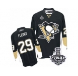 Men's Reebok Pittsburgh Penguins #29 Marc-Andre Fleury Authentic Black Home 2017 Stanley Cup Final NHL Jersey