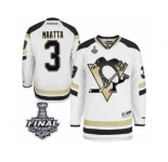 Men's Reebok Pittsburgh Penguins #3 Olli Maatta Authentic White 2014 Stadium Series 2017 Stanley Cup Final NHL Jersey