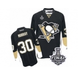 Men's Reebok Pittsburgh Penguins #30 Matt Murray Authentic Black Home 2017 Stanley Cup Final NHL Jersey