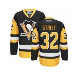 Men's Reebok Pittsburgh Penguins #32 Mark Streit Authentic Black Gold Third NHL Jersey