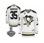 Men's Reebok Pittsburgh Penguins #35 Tom Barrasso Authentic White 2014 Stadium Series 2017 Stanley Cup Final NHL Jersey