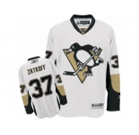 Men's Reebok Pittsburgh Penguins #37 Jeff Zatkoff Premier White Away NHL Jersey