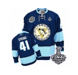 Men's Reebok Pittsburgh Penguins #41 Daniel Sprong Authentic Navy Blue Third Vintage 2017 Stanley Cup Final NHL Jersey