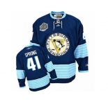Men's Reebok Pittsburgh Penguins #41 Daniel Sprong Premier Navy Blue Third Vintage NHL Jersey