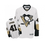 Men's Reebok Pittsburgh Penguins #41 Daniel Sprong Premier White Away NHL Jersey