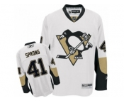 Men's Reebok Pittsburgh Penguins #41 Daniel Sprong Premier White Away NHL Jersey