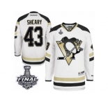 Men's Reebok Pittsburgh Penguins #43 Conor Sheary Authentic White 2014 Stadium Series 2017 Stanley Cup Final NHL Jersey