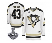 Men's Reebok Pittsburgh Penguins #43 Conor Sheary Authentic White 2014 Stadium Series 2017 Stanley Cup Final NHL Jersey