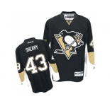 Men's Reebok Pittsburgh Penguins #43 Conor Sheary Premier Black Home NHL Jersey
