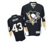 Men's Reebok Pittsburgh Penguins #43 Conor Sheary Premier Black Home NHL Jersey