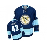 Men's Reebok Pittsburgh Penguins #43 Conor Sheary Premier Navy Blue Third Vintage NHL Jersey