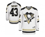 Men's Reebok Pittsburgh Penguins #43 Conor Sheary Premier White 2014 Stadium Series NHL Jersey