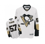 Men's Reebok Pittsburgh Penguins #57 David Perron Authentic White Away NHL Jersey