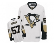 Men's Reebok Pittsburgh Penguins #57 David Perron Authentic White Away NHL Jersey