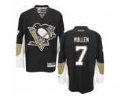 Men's Reebok Pittsburgh Penguins #7 Joe Mullen Authentic Black Home NHL Jersey