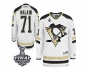 Men's Reebok Pittsburgh Penguins #71 Evgeni Malkin Authentic White 2014 Stadium Series 2017 Stanley Cup Final NHL Jersey