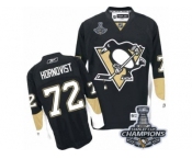 Men's Reebok Pittsburgh Penguins #72 Patric Hornqvist Premier Black Home 2017 Stanley Cup Champions NHL Jersey