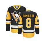 Men's Reebok Pittsburgh Penguins #8 Brian Dumoulin Premier Black Gold Third NHL Jersey