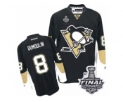 Men's Reebok Pittsburgh Penguins #8 Brian Dumoulin Premier Black Home 2017 Stanley Cup Final NHL Jersey