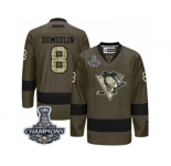 Men's Reebok Pittsburgh Penguins #8 Brian Dumoulin Premier Green Salute to Service 2017 Stanley Cup Champions NHL Jersey