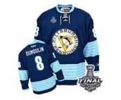 Men's Reebok Pittsburgh Penguins #8 Brian Dumoulin Premier Navy Blue Third Vintage 2017 Stanley Cup Final NHL Jersey