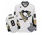 Men's Reebok Pittsburgh Penguins #8 Brian Dumoulin Premier White Away 2017 Stanley Cup Final NHL Jersey