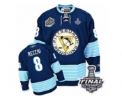 Men's Reebok Pittsburgh Penguins #8 Mark Recchi Premier Navy Blue Third Vintage 2017 Stanley Cup Final NHL Jersey