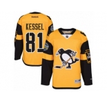 Men's Reebok Pittsburgh Penguins #81 Phil Kessel Authentic Gold 2017 Stadium Series NHL Jersey