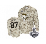 Men's Reebok Pittsburgh Penguins #87 Sidney Crosby Authentic Camouflage 2017 Stanley Cup Final NHL Jersey