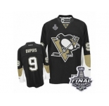 Men's Reebok Pittsburgh Penguins #9 Pascal Dupuis Authentic Black Home 2017 Stanley Cup Final NHL Jersey