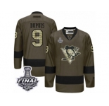 Men's Reebok Pittsburgh Penguins #9 Pascal Dupuis Premier Green Salute to Service 2017 Stanley Cup Final NHL Jersey