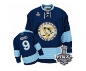 Men's Reebok Pittsburgh Penguins #9 Pascal Dupuis Premier Navy Blue Third Vintage 2017 Stanley Cup Final NHL Jersey
