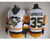 NHL Pittsburgh Penguins #35 Barrasso Throwback white-yellow jerseys