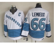 NHL Pittsburgh Penguins #66 Mario Lemieux Throwback white jerseys