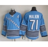 NHL Pittsburgh Penguins #71 Evgeni Malkin Throwback blue jerseys