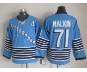 NHL Pittsburgh Penguins #71 Evgeni Malkin Throwback blue jerseys