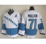 NHL Pittsburgh Penguins #71 Evgeni Malkin Throwback white jerseys