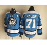 NHL Pittsburgh Penguins #71 Malkin Throwback blue jerseys