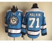 NHL Pittsburgh Penguins #71 Malkin Throwback blue jerseys