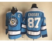 NHL Pittsburgh Penguins #87 Crosby Throwback blue jerseys