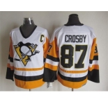 NHL Pittsburgh Penguins #87 Sidney Crosby Throwback white-yellow jerseys
