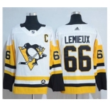 Pittsburgh Penguins #66 Mario Lemieux White Road Stitched Hockey Jersey