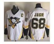 Pittsburgh Penguins #68 Jaromir Jagr White CCM Throwback Stitched NHL Jersey