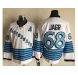 Pittsburgh Penguins #68 Jaromir Jagr White Light Blue CCM Throwback Stitched NHL Jersey