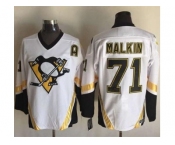 Pittsburgh Penguins #71 Evgeni Malkin White CCM Throwback Stitched NHL Jersey